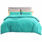 Teal Ultra Comfort Soft Quilt Cover Set Doona Cover Bedding All Size 2000TC