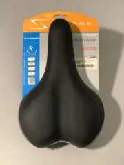 New Serfas Tailbones TB-10UV Bicycle Saddle Seat Black Comfort Hybrid Cruiser