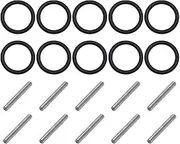 EMSea 10 Pairs Replacement O-Ring & Pin 3mm Impact Ring and Pin 3 x 20mm Socket Pins for 1/2'' 8-19mm Impact Socket Scaffolders Impact Wrench Needle Roller Bearing