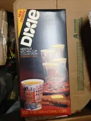 1981 Dixie Heritage Kitchen Cups Old Stock Movie Props Displays USA scenic towns
