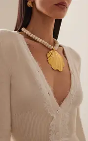 [Julietta] Exclusive Milos 24K Gold-Plated Shell Necklace