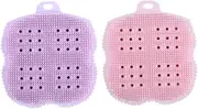 Beavorty 2pcs Bath Brush Shower Brush Back Scrubber for Women Men Massage Body Exfoliator Tool