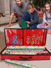 Christmas Wrap Storage Bag for 30 Inch Wrapping Paper-Underbed Home Storage Fast