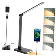 LED Desk Lamp with USB Ports,Touch Desk Lamps for Home Office with 5 Color