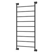 600*1200*92.5mm Lillian Matte Black Stainless Steel Heated Towel Rail