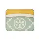 TORY BURCH 雙T-LOGO拼接皮革名片夾 綠色