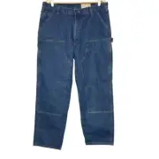 New Carhartt Double-Front Logger Dungaree Jeans Darkstone Size 38 x 32 NWT