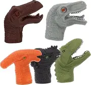 HONMEET 5Pcs Cartoon Dinosaur Finger Puppets Interactive Hand Puppet for Storytelling Role Play Games and Parties