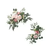 2 Pieces Wedding Arch Flowers Backdrop Decor for Outdoor Party Home