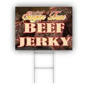Sugar Free Beef Jerky Advertising Crispy Beef Jerky Lawn Coroplast Yard Sign