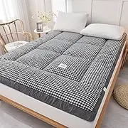 Japanese Tatami Mattress Japanese Floor Futon Mattress Roll Up Floor Mattress Double Tatami Mat Floor Bed Single Double Folding Floor Mattress(C,1.8mx2m)