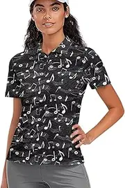 [Biyejit] Womens Golf Polo Shirts 1/4 Zip Up Short Sleeve Quick Dry Workout Tops Sun Protection Tennis Shirts Slim Fit