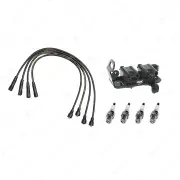 NGK Spark Plugs Coil + Bosch Leads Kit for Kia Rio BC A5D 1.5L 4Cyl 16V 00-02