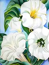 Georgia O'Keefe Poster Jimson Weed Canvas Wall Art Abstract Flower Painting Georgia O'Keefe Prints for Living Room Decor Picture 16x23 inches Unframed
