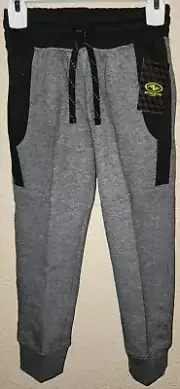 Athletic Works Boy's Grey Knit Jogger Pants Size XS (4-5) BRAND NEW