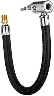 Tire Inflator Extension Tube Air Compressor Tire Inflator Attachment, Tire Inflator Pump Hose Adapter for Twist On Convert to Lock On Connection