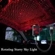 USB Car Interior Red LED Atmosphere Starry Sky Lamp Ambient Star Night LightS (for: Fiat)