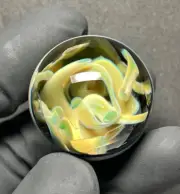 Handmade Borosilicate Contemporary Art Glass Marble 31mm "Tangled"