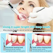 Electric Effective Dental Tool-Teeth Cleaner Kit/Plaque Tartar Remover/ with 4 Replaceable Heads and Oral Mirror -Powerful yet gentle
