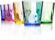 SCANDINOVIA - 13 oz Unbreakable Premium Drinking Glasses Tumbler Cups - Set of 6 - Tritan (Higher in Quality Than Acrylic Plastic) - BPA Free - Dishwasher Safe - Stackable - Perfect for
