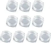 10pcs 3g Plastic Empty Clear Cosmetic Jars Square Makeup Container Lip Balm Lotion Bottles Vials Cream Pots Gel Box