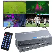 4K@30Hz HDMI Multiviewer Switch 4x1 - Quad Multi-Viewer Seamless Switcher 4 i...