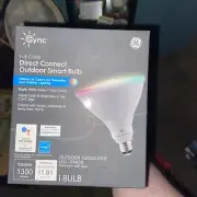 GE - Cync Smart Full Color Direct Connect Outdoor Light Bulb PAR38 Bulb 90W