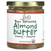 Jiva Organics, Raw Sprouted Almond Butter, Creamy - Unsalted, 8 oz (228 g)