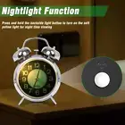 4 Inches Silver Twin Bell Super Loud Alarm Clock' F4F3