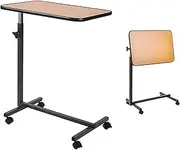 Tilting Overbed Table,Multifunctional Adjustable Bedside Table,Medical Adjustable Overbed Bedside Table with Wheels & Brake for Hospital and Home Medical Use (Color : B)