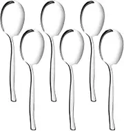 Jekiyo 6 Pieces Stainless Steel Serving Spoons, Large Buffet Serving Spoon Set