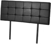 PU Leather Queen Bed Deluxe Headboard BedHead - Black