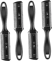 BIUDECO 4pcs Thin Comb Portable Shaver Hair Styling Comb Ladies Razor Womens Shaver Razor Comb for Cutting Hair Dual Side Haircut Scissors Haircut Tool Hair Thinning Razor Hair Cutter Miss