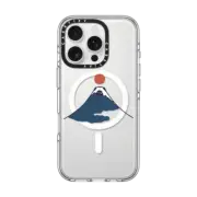 iPhone 16 Pro Clear Case MagSafe Compatible Abstract Mount Fuji Pug