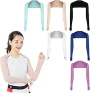 [MEABEN] 6-Piece Sun UV Protection Cooling Shawl Arm Sleeves for Cycling, Driving, Fishing, Golfing & More - Adult Unisex - Black, White, Gray, Multicolor