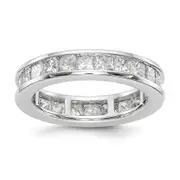 3 Ct. Channel Set Princess Cut Diamond Eternity Wedding Band Ring 14k White Gold