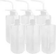 DEPEPE 6pcs 500ml Safety Wash Bottles with Scale Labels - LDPE Squirt Bottles