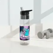 20 oz Tritan Sport Bottle - Galaxy - Sad Little Frenchie - French Bulldog