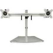 StarTech Dual-Monitor Stand, Horizontal, Silver, Adjustable - ARMDUOSS