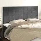vidaXL Headboards 4 pcs Dark Grey 80 cm Velvet BMG