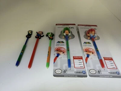 5 NEW STYLUS ADULT & BABY LUIGI & MARIO & YOSHI FOR NINTENDO DS 3DS #H11