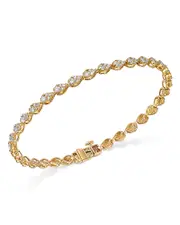 Bloomingdale's Fine Collection Diamond Mini Pear Cluster Tennis Bracelet in 14K Yellow Gold, 2.00 tcw