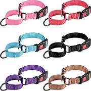 6 Pcs Multicolor Nylon Martingale Dog Collar Adjustable Martingale Collar with Buckle Small Training Collar for Dogs Puppy Choke Collar for Dogs Puppy Training