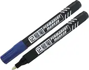 Diwimiki Large Invisible Ink Marker,Medium Tip 2MM Water Based Invisible Securitas Uv Pen for Paper,Skin,Wood,Leather,Plastic,Cloth,Ceramics, Glass, Metal - Pack of 2