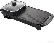 2 in 1 Hot Pot Grill BBQ Electric Grill Hot Pot Smokeless Barbecue Machine Non Stick Pan Mulitpurpose Kitchen Barbecue Grills,Hot Pot Electric with Grill