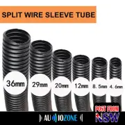 Split Wire Sleeve Tube Loom Conduit Manage Convoluted Tubing Cable Cover Protect