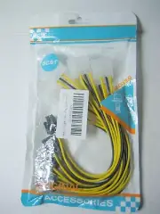 PCI-E Graphic Card Power Connector Cable Adapter 4-Pin to 6-Pin Molex 4 Pack
