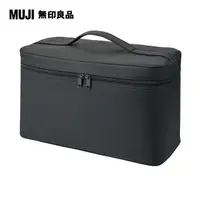 在飛比找PChome24h購物優惠-【MUJI 無印良品】尼龍化妝箱.L/黑.約36x16.5x