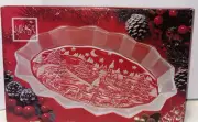 Vintage Mikasa "Silent Night" Christmas Oval Sweet Dish 12”