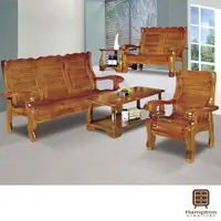 在飛比找momo購物網優惠-【Hampton 漢汀堡】巴恩斯南洋檜木實木板椅組(木沙發/